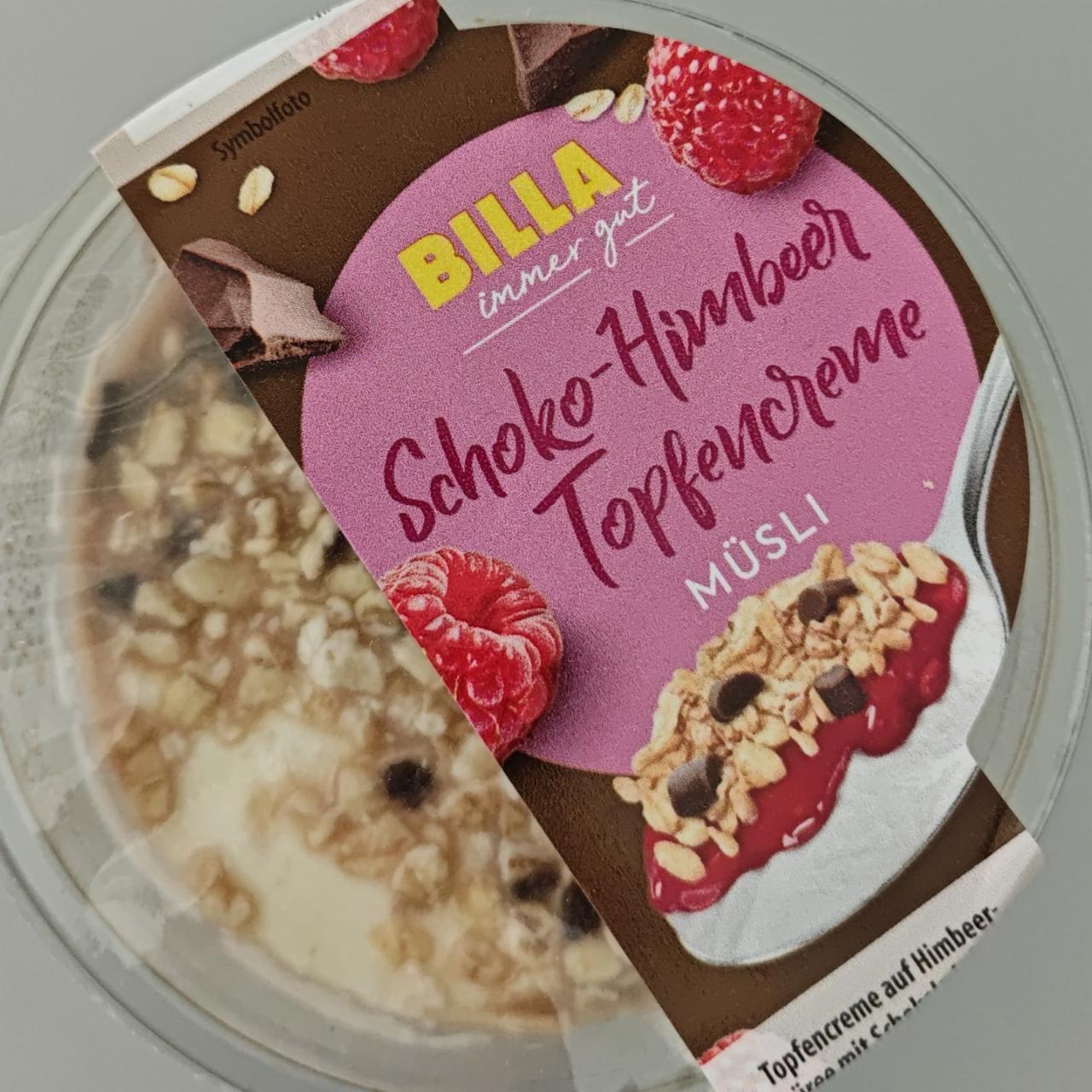 Fotografie - Schoko-Himbeer Topfencreme Müsli Billa