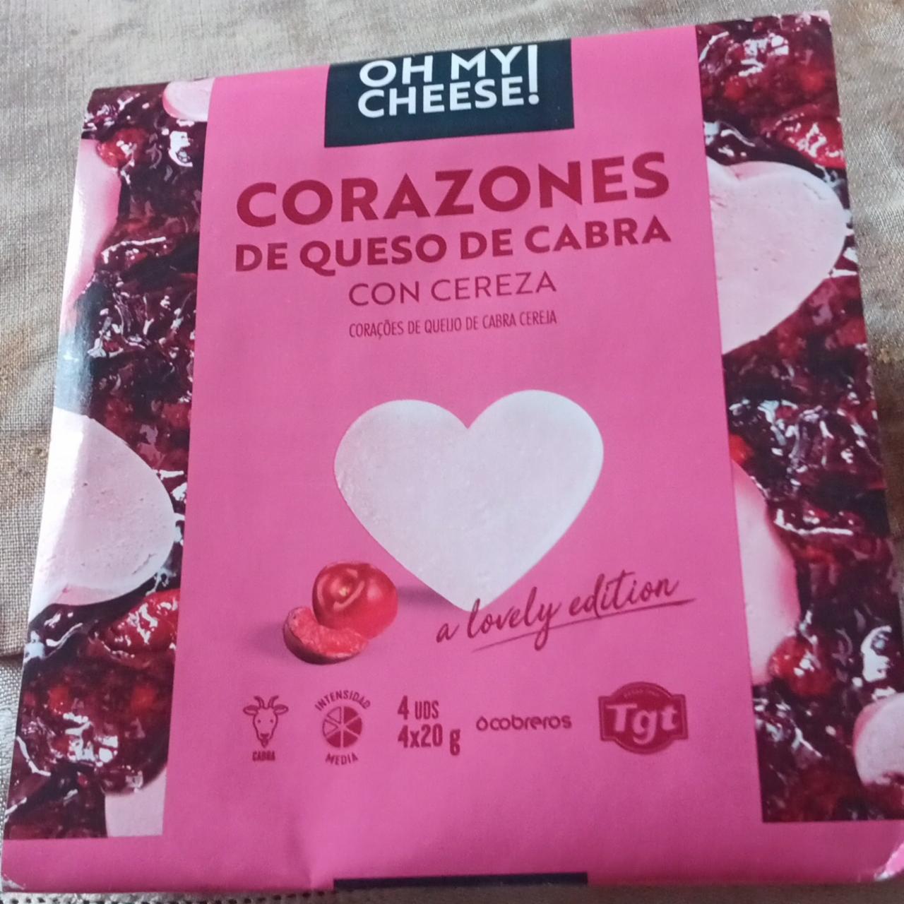 Fotografie - Corazones de queso de cabra con cereza Oh My Cheese!