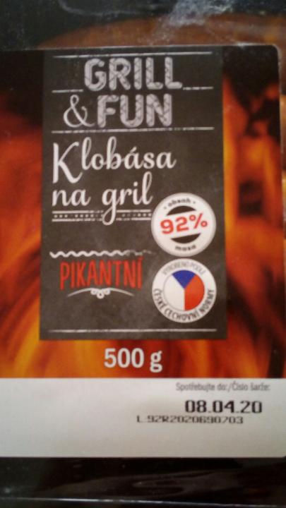 Fotografie - Klobása na gril pikantní tenká Grill & Fun