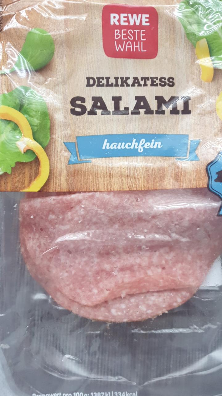 Fotografie - REWE Delikatess SALAMI hauchfein