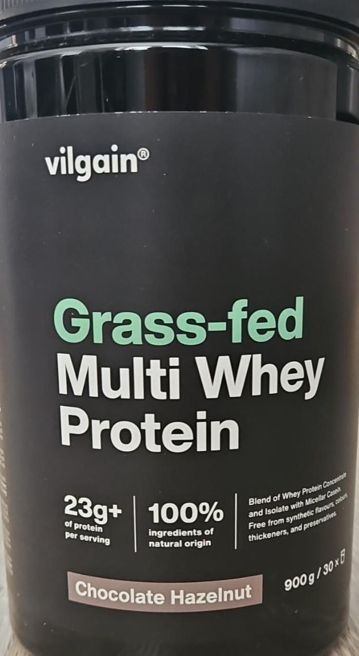 Fotografie - Grass-fed multi whey protein chocolate hazelnut Vilgain