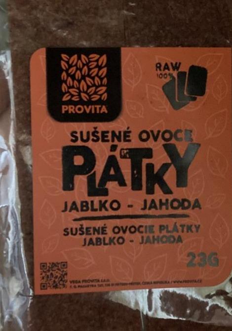 Fotografie - sušené ovocné plátky jablko jahoda