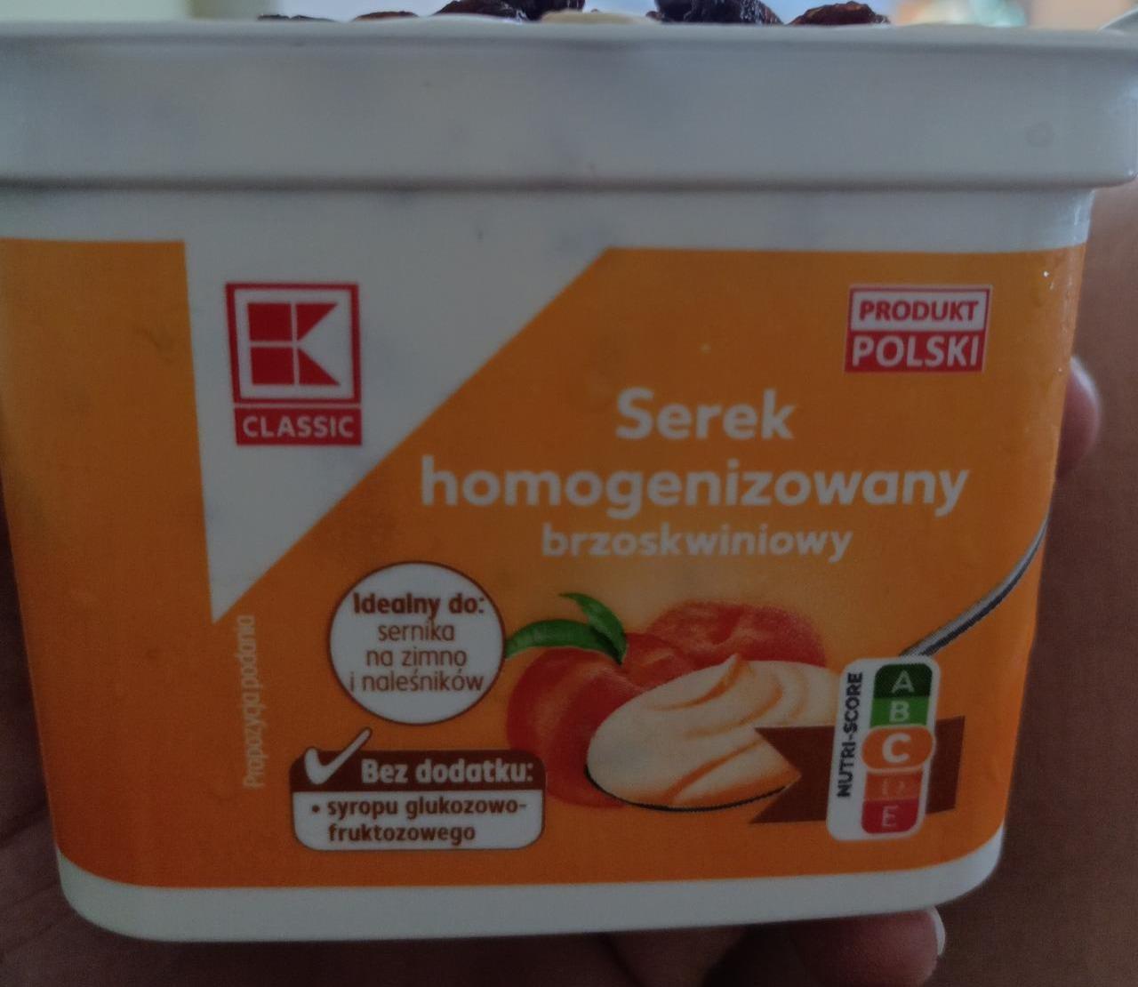 Fotografie - Serek homogenizowany brzoskwiniowy K-Classic