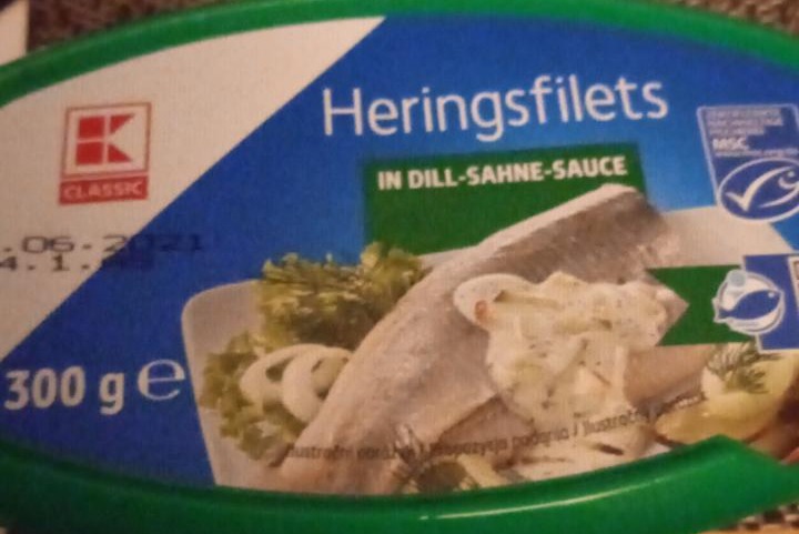 Fotografie - heringsfilets in dill sáhne sauce