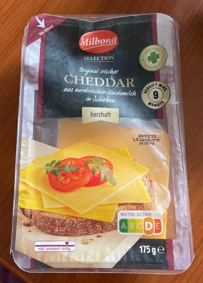 Fotografie - Original irischer Cheddar aus nordirischer Weidemilch in Scheiben Milbona