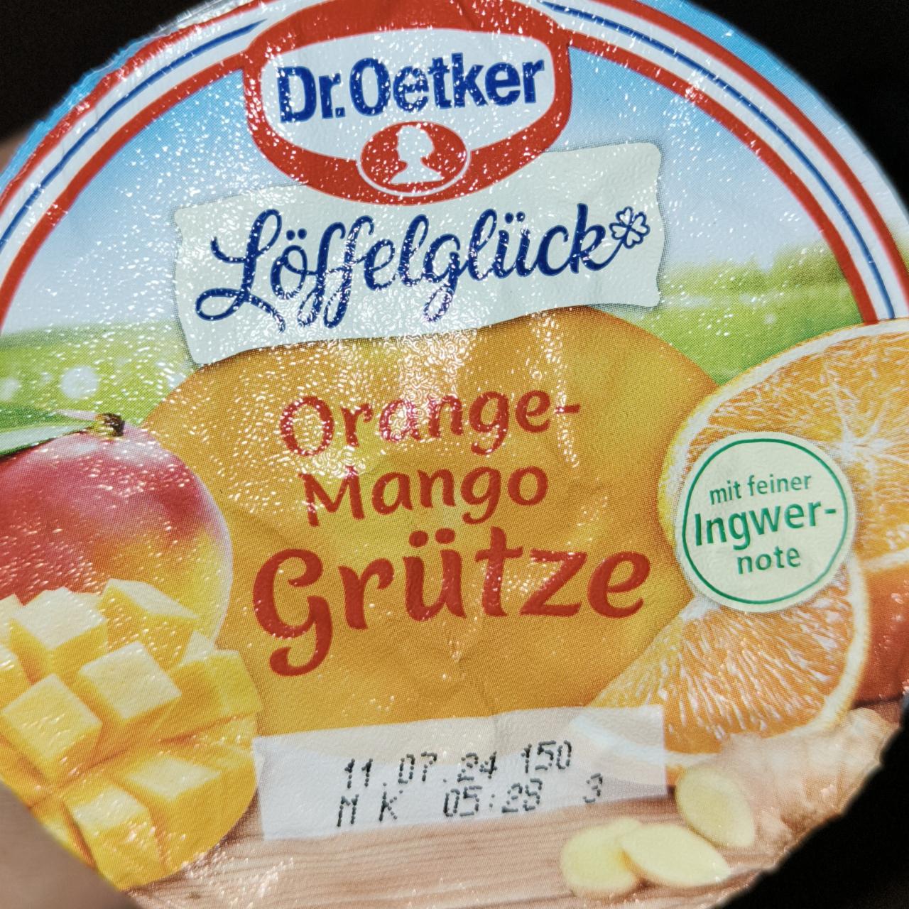 Fotografie - Orange mango grütze Dr.Oetker