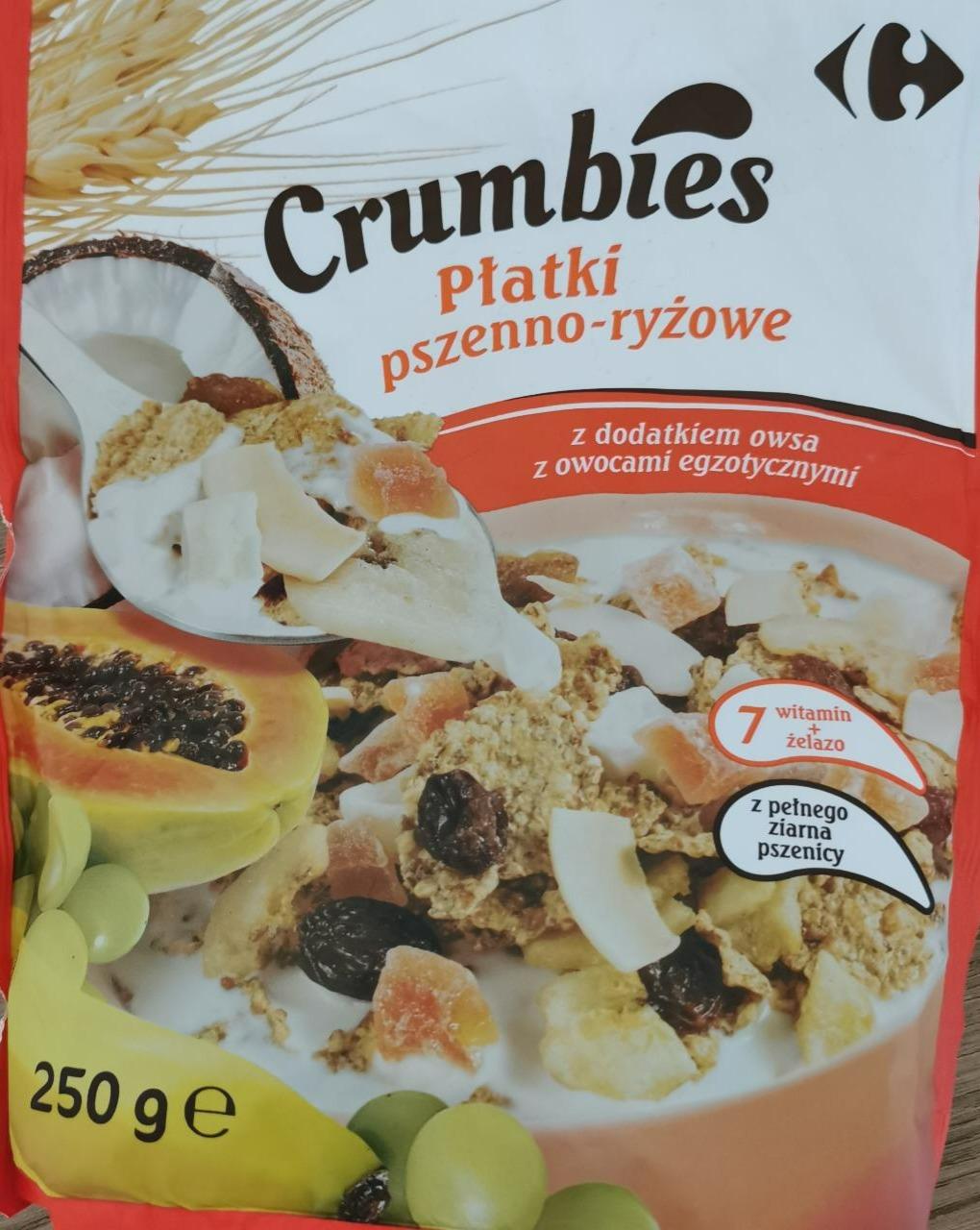 Fotografie - Crumbies platki pszenno-ryzowe Carrefour