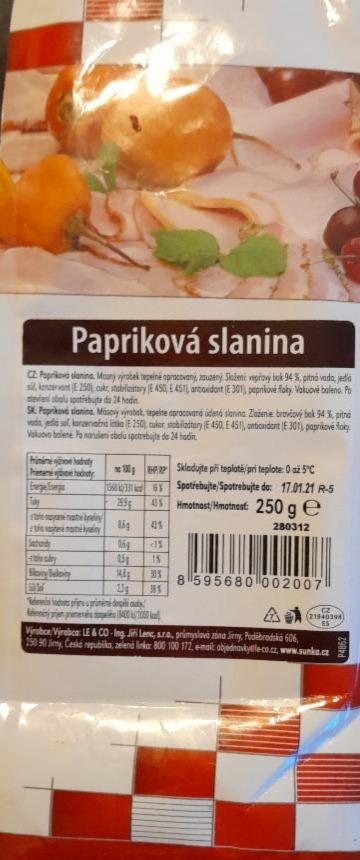 Fotografie - Papriková slanina LE&CO