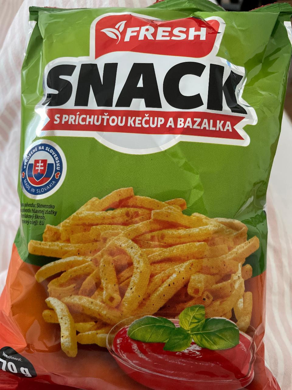 Fotografie - Fresh Snack s príchuťou kečup a bazalka