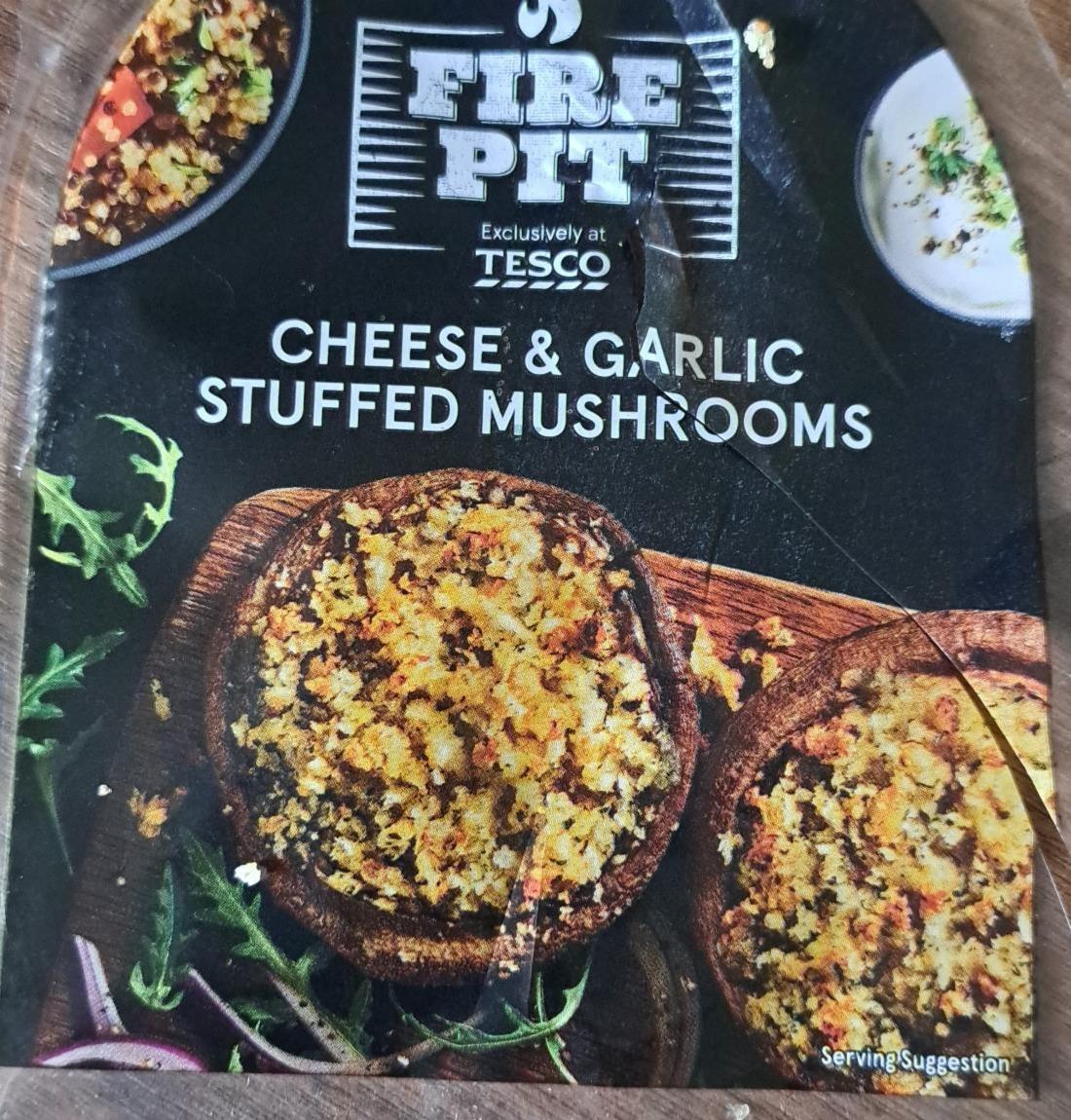 Fotografie - Cheese & garlic stuffed mushrooms fire pit Tesco