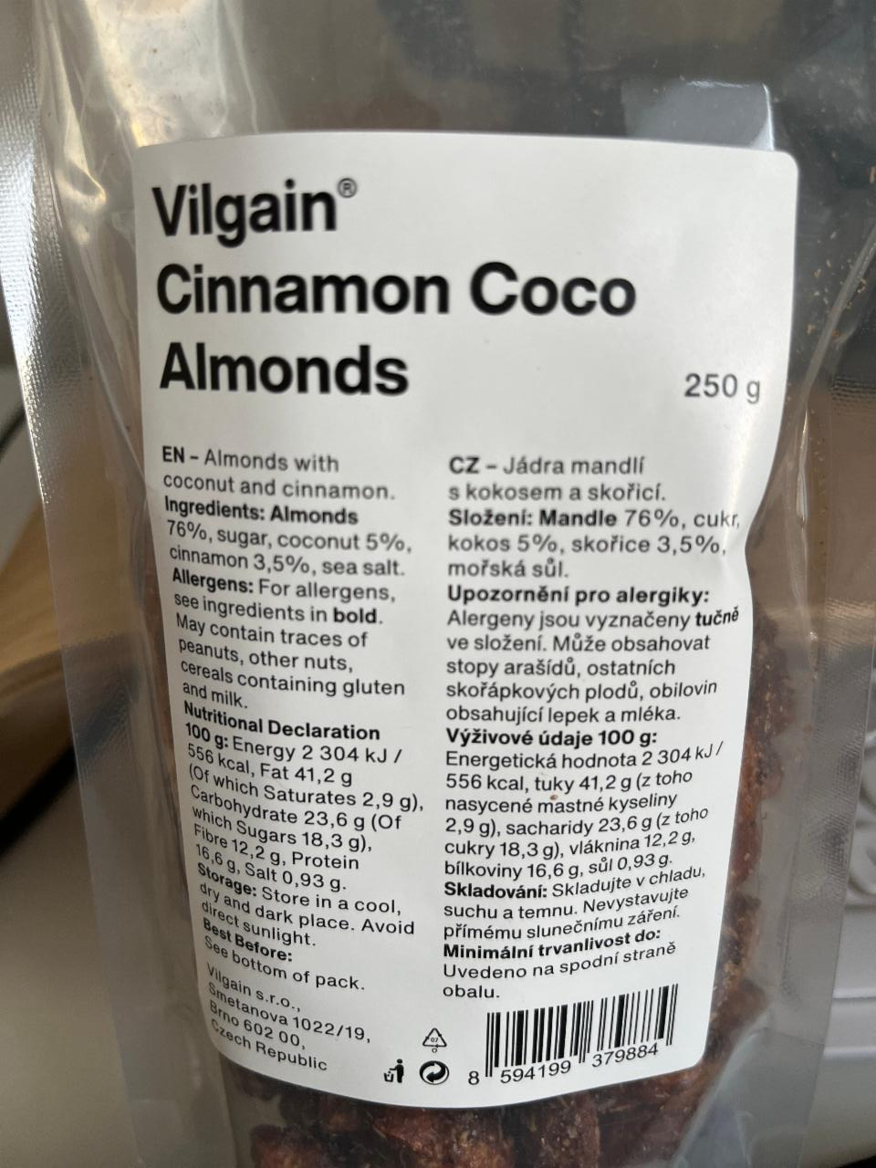 Fotografie - Cinnamon Coco Almonds Vilgain