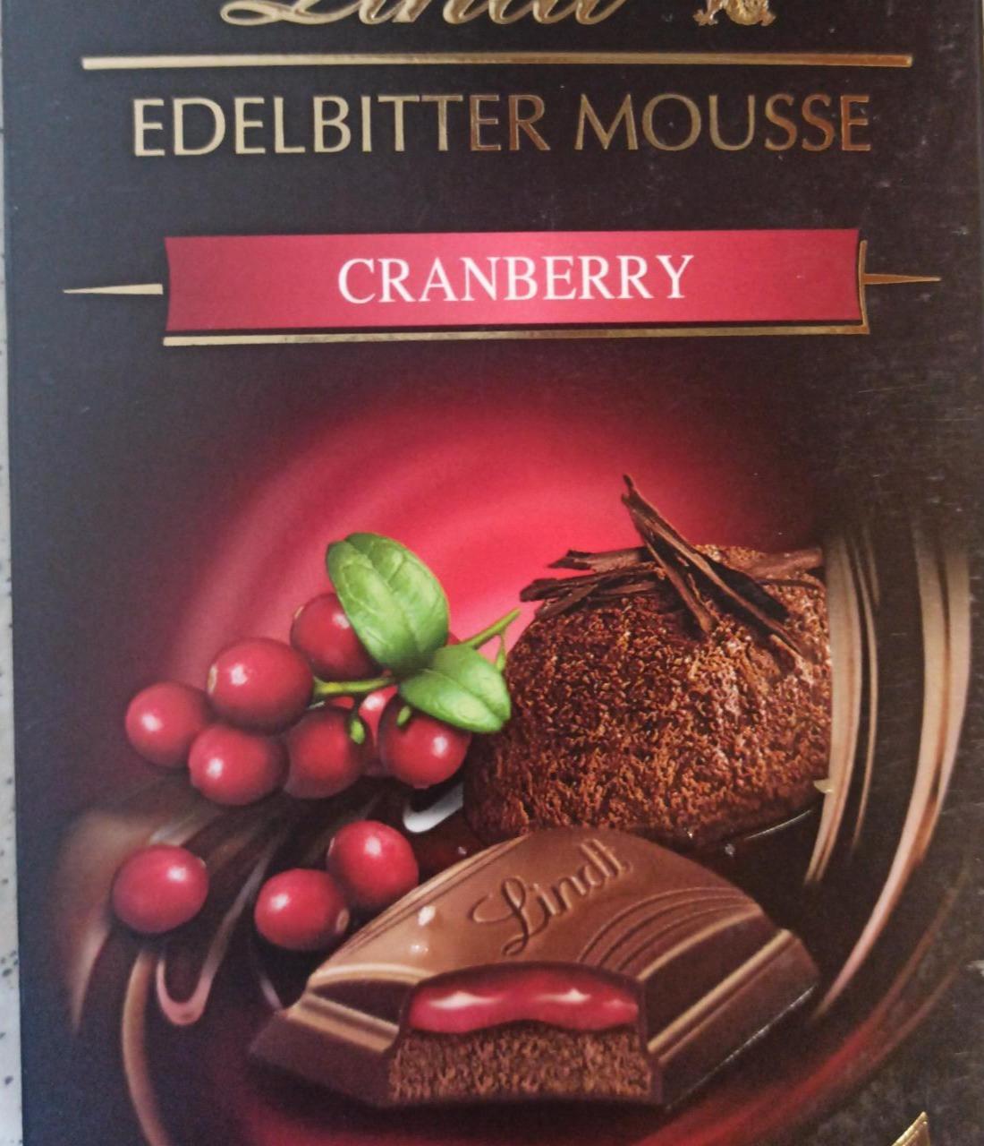 Fotografie - Lindt Edelbitter Mousse Cranberry