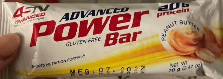 Fotografie - ASN Advanced Sports Power Bar-Peanut Butter