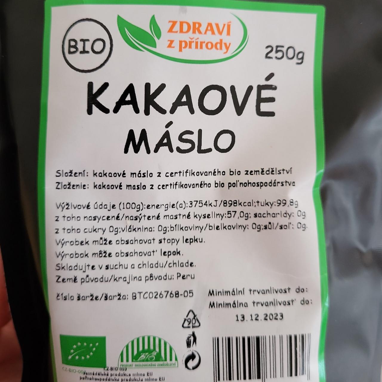 Fotografie - Bio kakaové máslo Zdravi z přírody