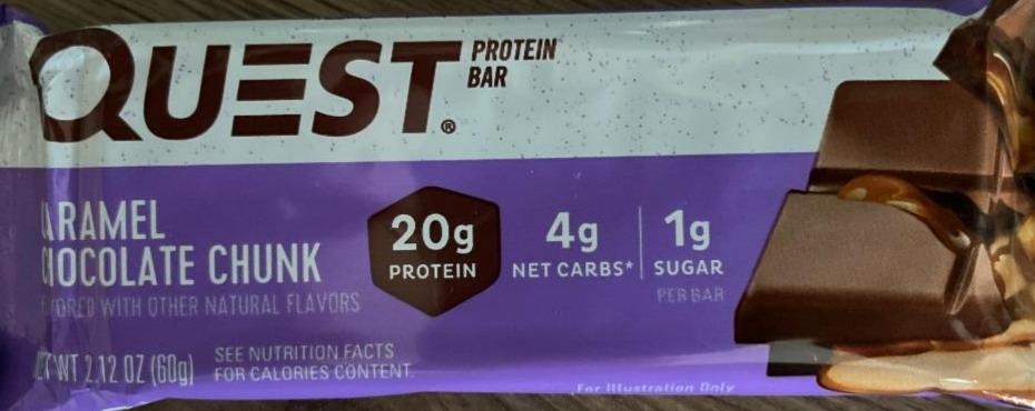 Fotografie - Protein bar Caramel chocolate chunk Quest