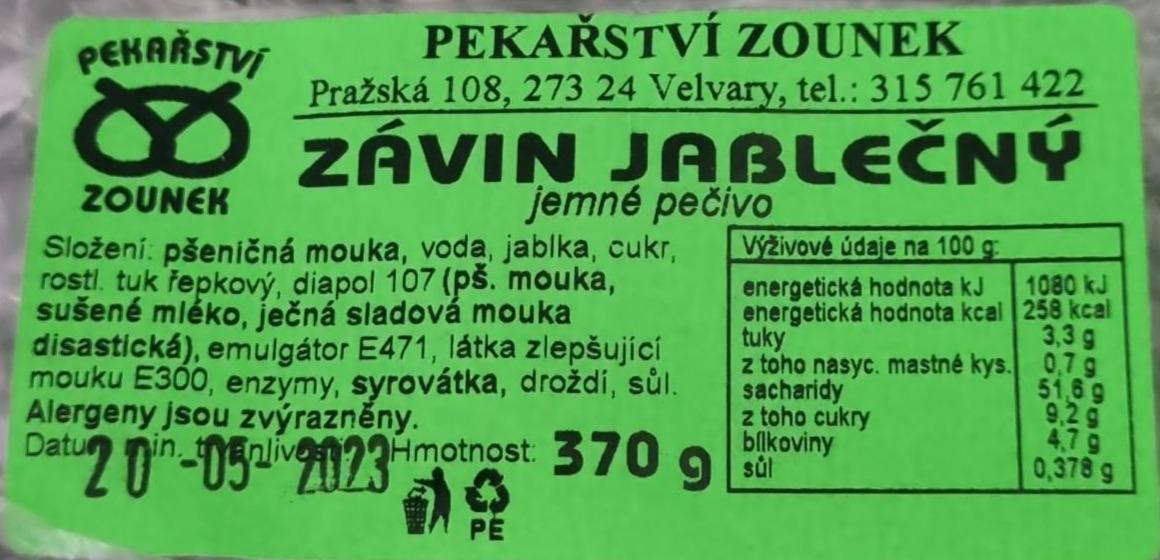 Fotografie - Závin jablečný pekařství Zounek