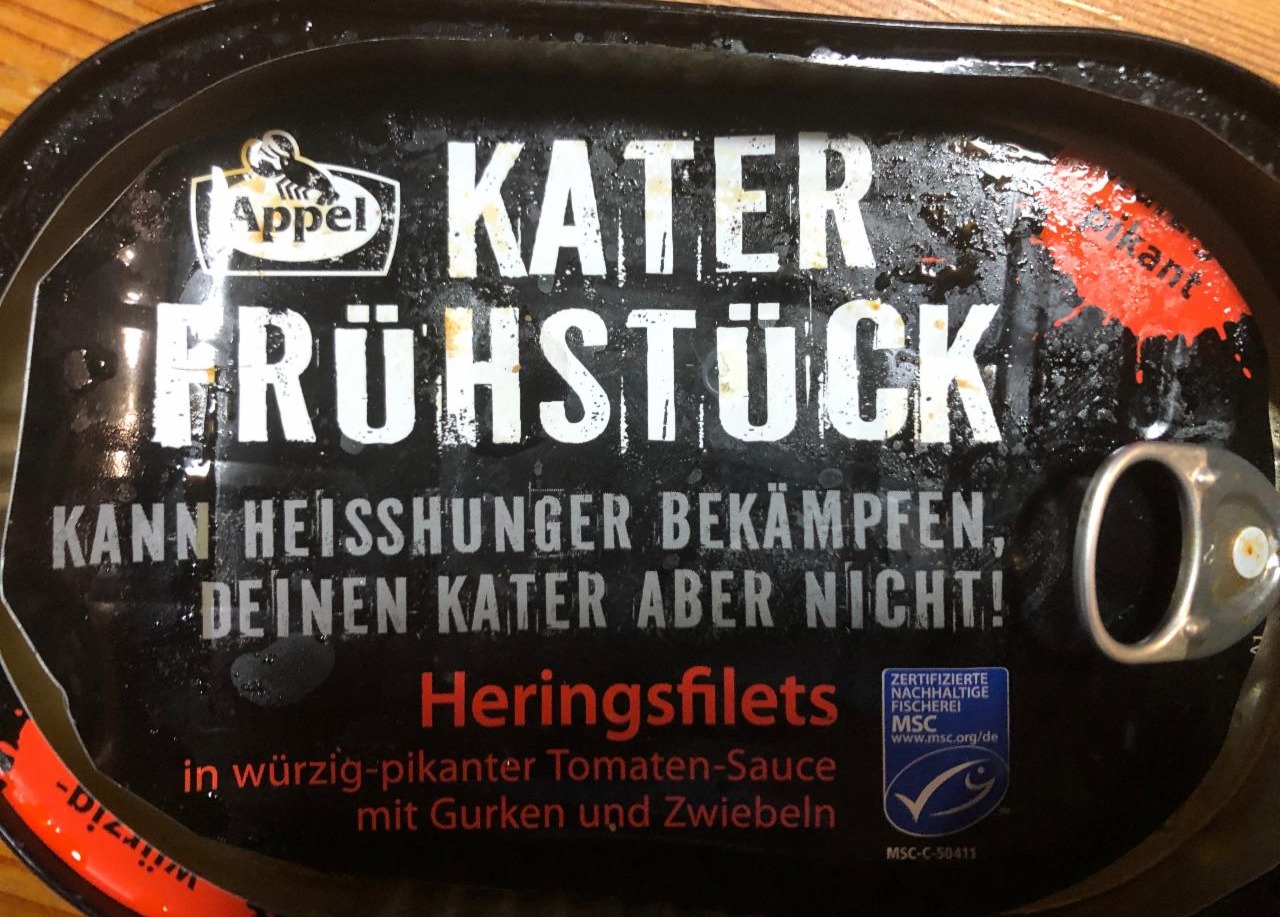 Fotografie - Heringsfilets in würzig-pikanter Tomatensauce mit Gurken und Zwiebeln Appel