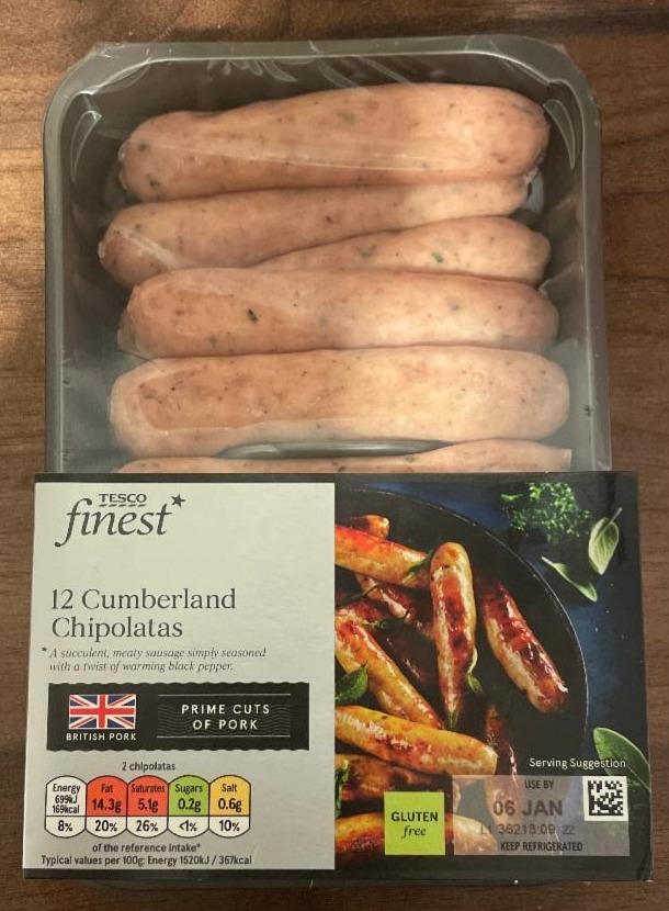 Fotografie - 12 Cumberland Chipolatas Tesco finest