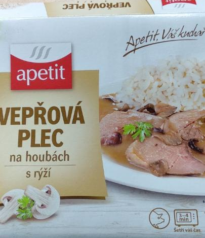 Fotografie - Vepřová plec na houbách s rýží Apetit