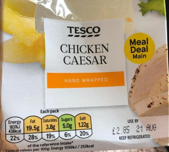 Fotografie - Chicken Caesar Hand Wrapped Tesco