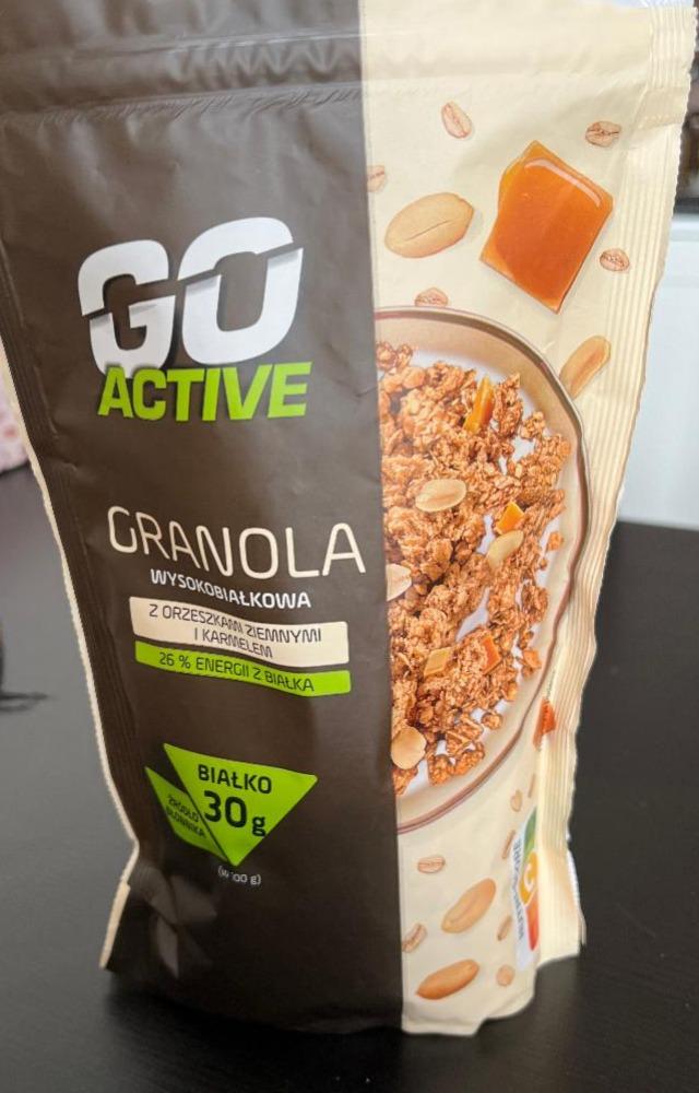 Fotografie - Granola wysokobiałkowa z orzeszkami ziemnymi i karmelem Go Active