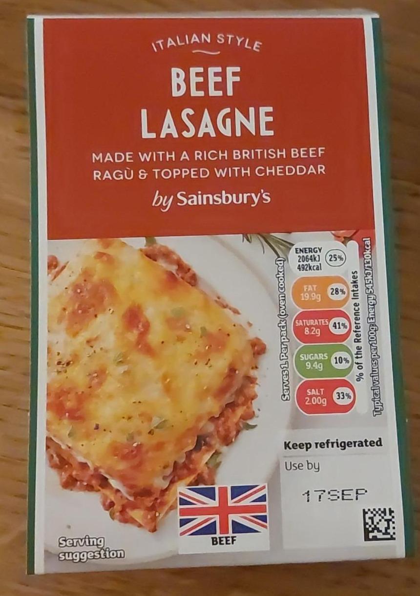 Fotografie - Beef Lasagne by Sainsbury's