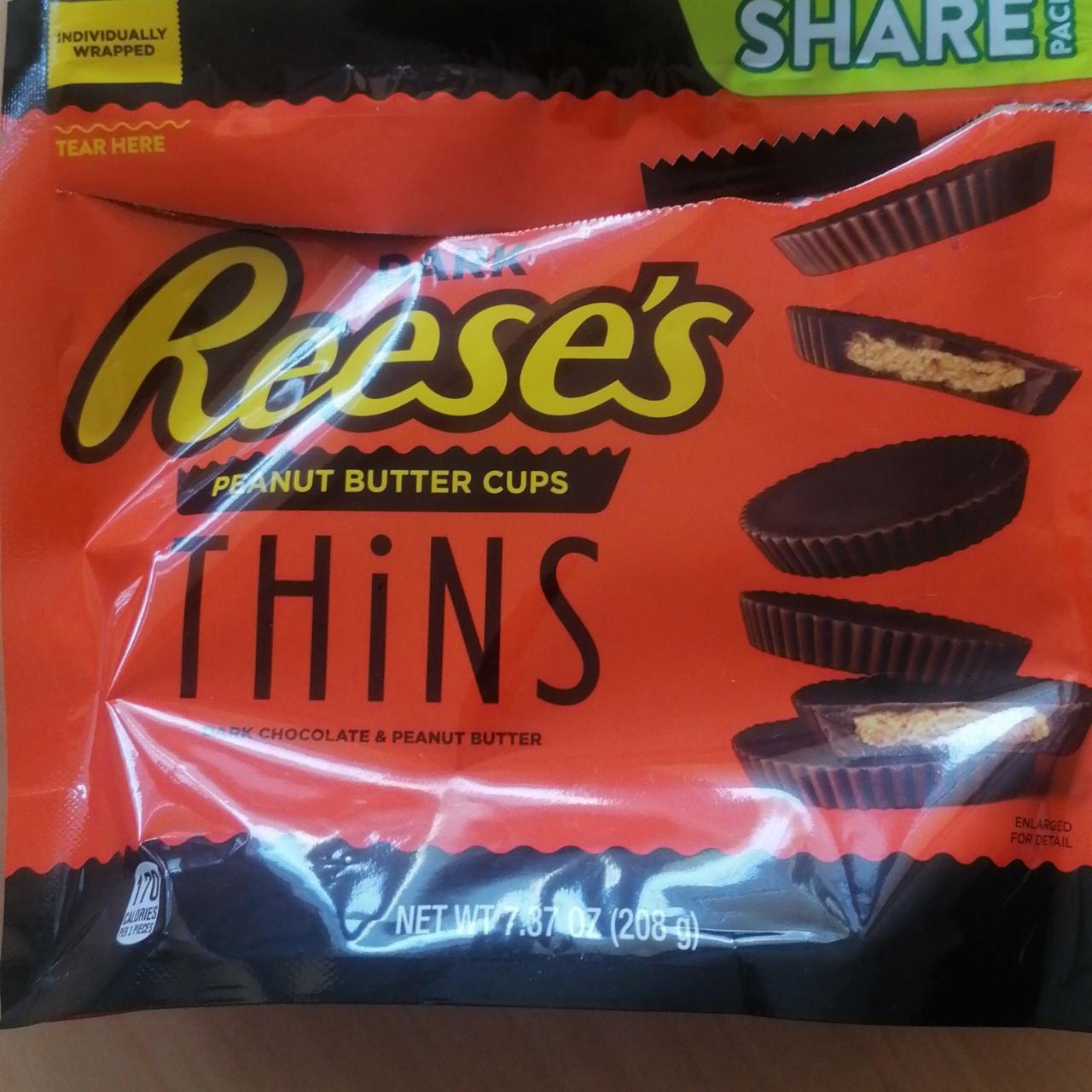 Fotografie - Dark Peanut butter cups thins Reese's