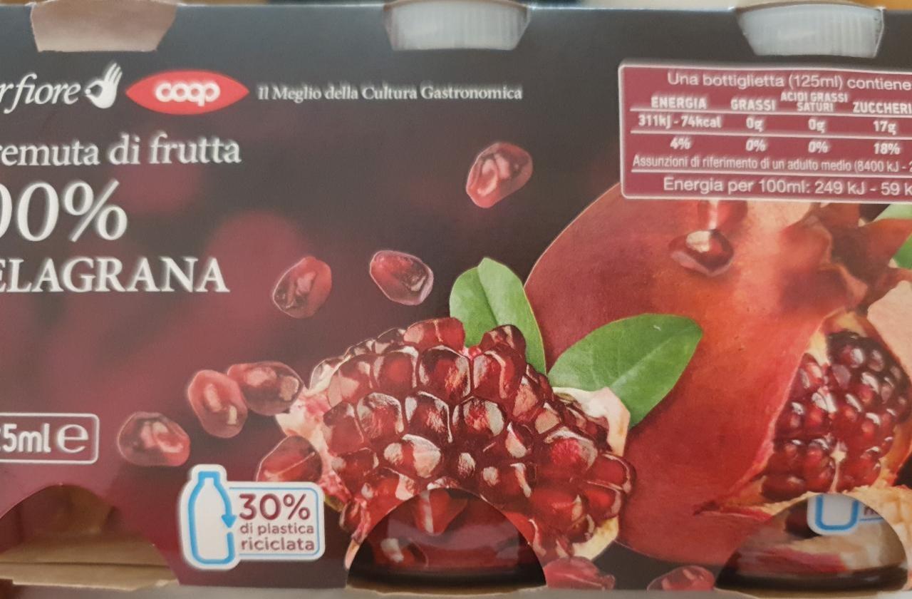 Fotografie - Spremuta di frutta 100% Melagrana Coop