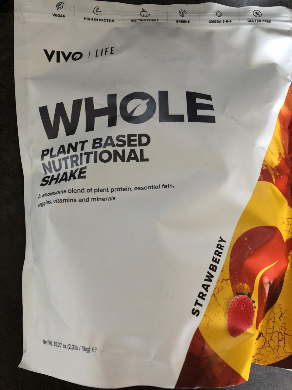 Fotografie - Whole Plant Based Nutritional Shake Strawberry Vivo life