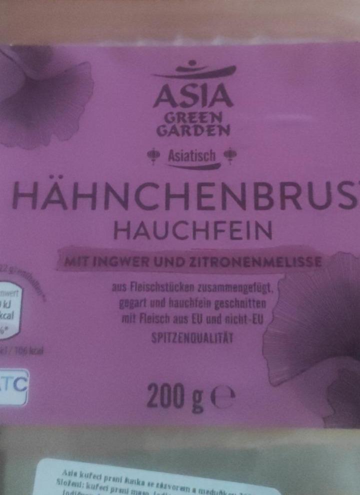 Fotografie - Hähnchenbrust Hauchfein mit Ingwer und Zitronenmelisse Asia Green Garden