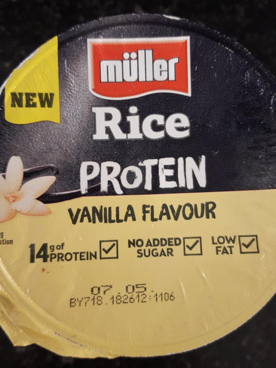 Fotografie - Rice protein vanilla flavour Müller