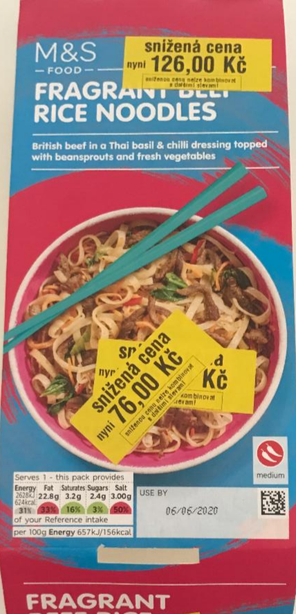 Fotografie - Fragrant Beef Rice Noodles M&S Food