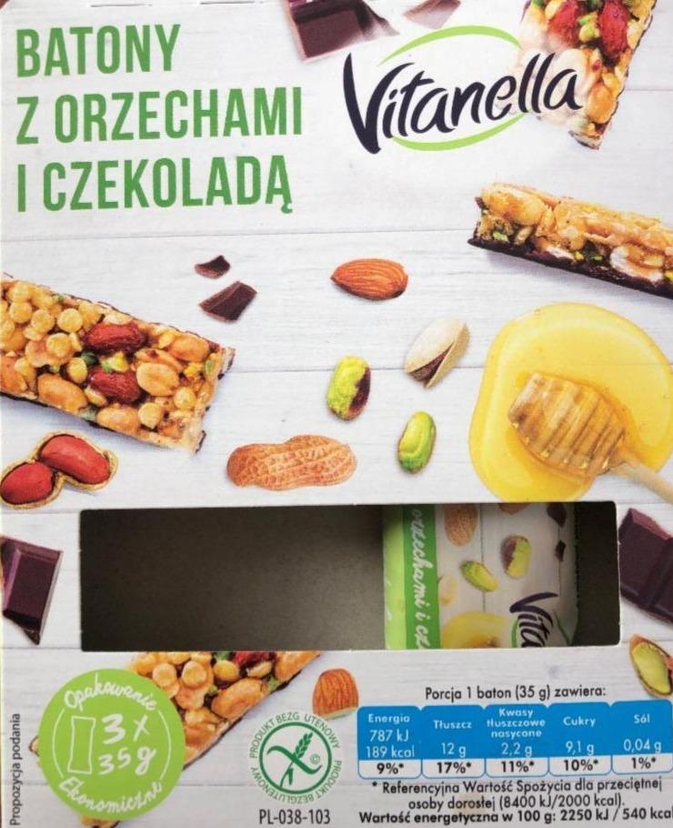 Fotografie - Batony z orzechami i czekoladą Vitanella