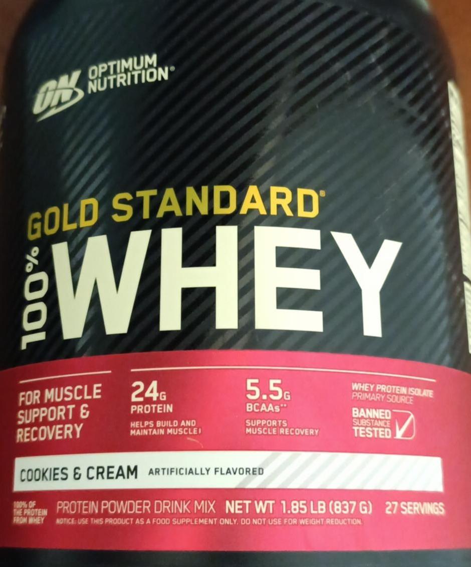 Fotografie - Whey Gold Standard 100% Cookies & Cream Optimum Nutrition