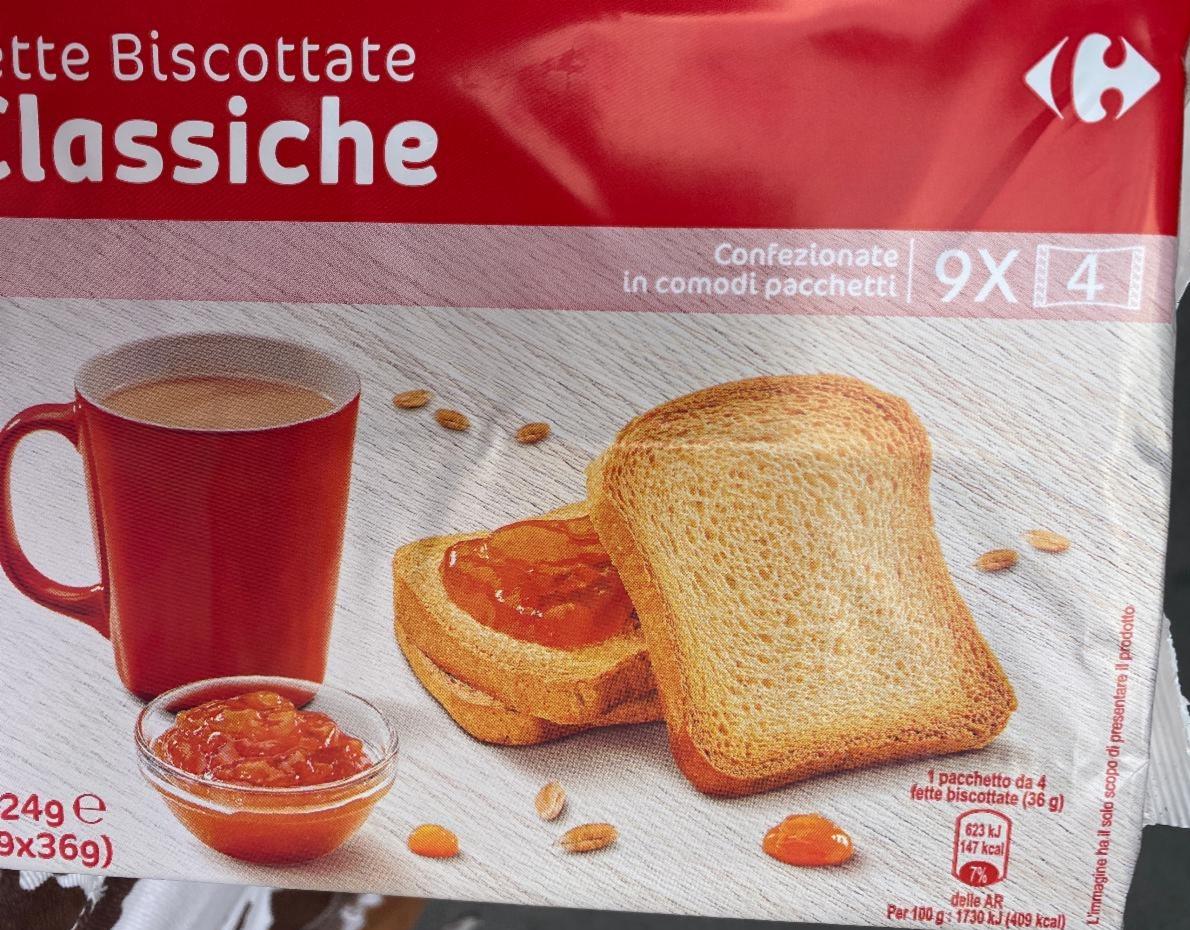 Fotografie - Fette biscottate Classiche Carrefour