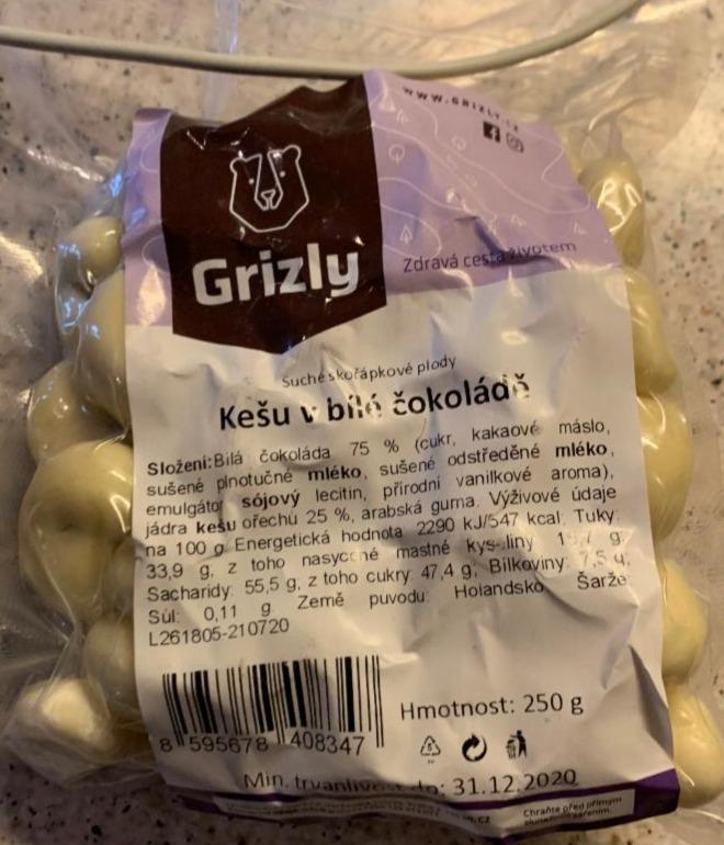 Fotografie - Kešu v bílé čokoládě Grizly