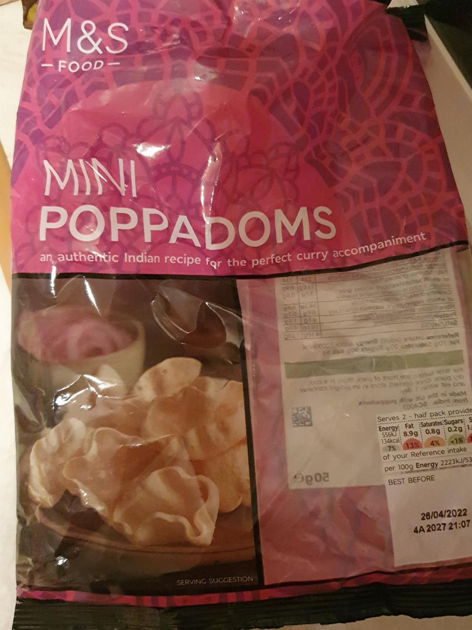 Fotografie - mini poppadoms m&s