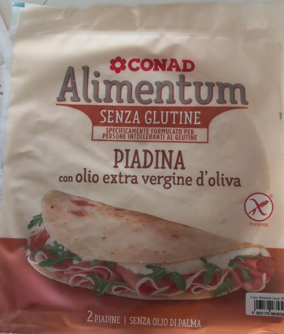 Fotografie - Alimentum Senza Glutine Piadina con olio extra vergine d'oliva Conad