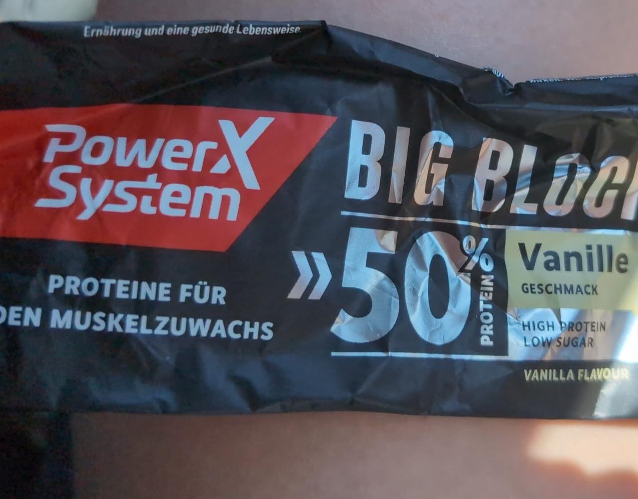 Fotografie - Big block 50% protein vanille geschmack Power X System