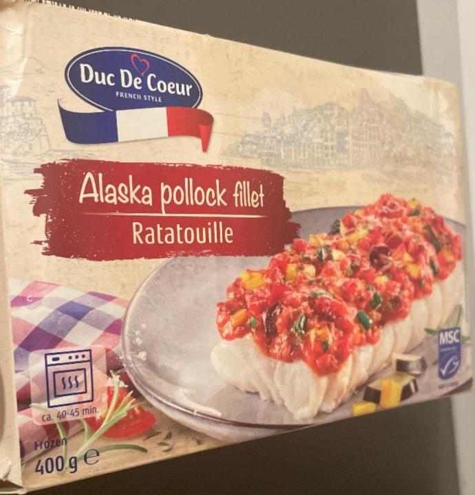 Fotografie - Alaska pollock fillet Ratatouille Duc De Coeur