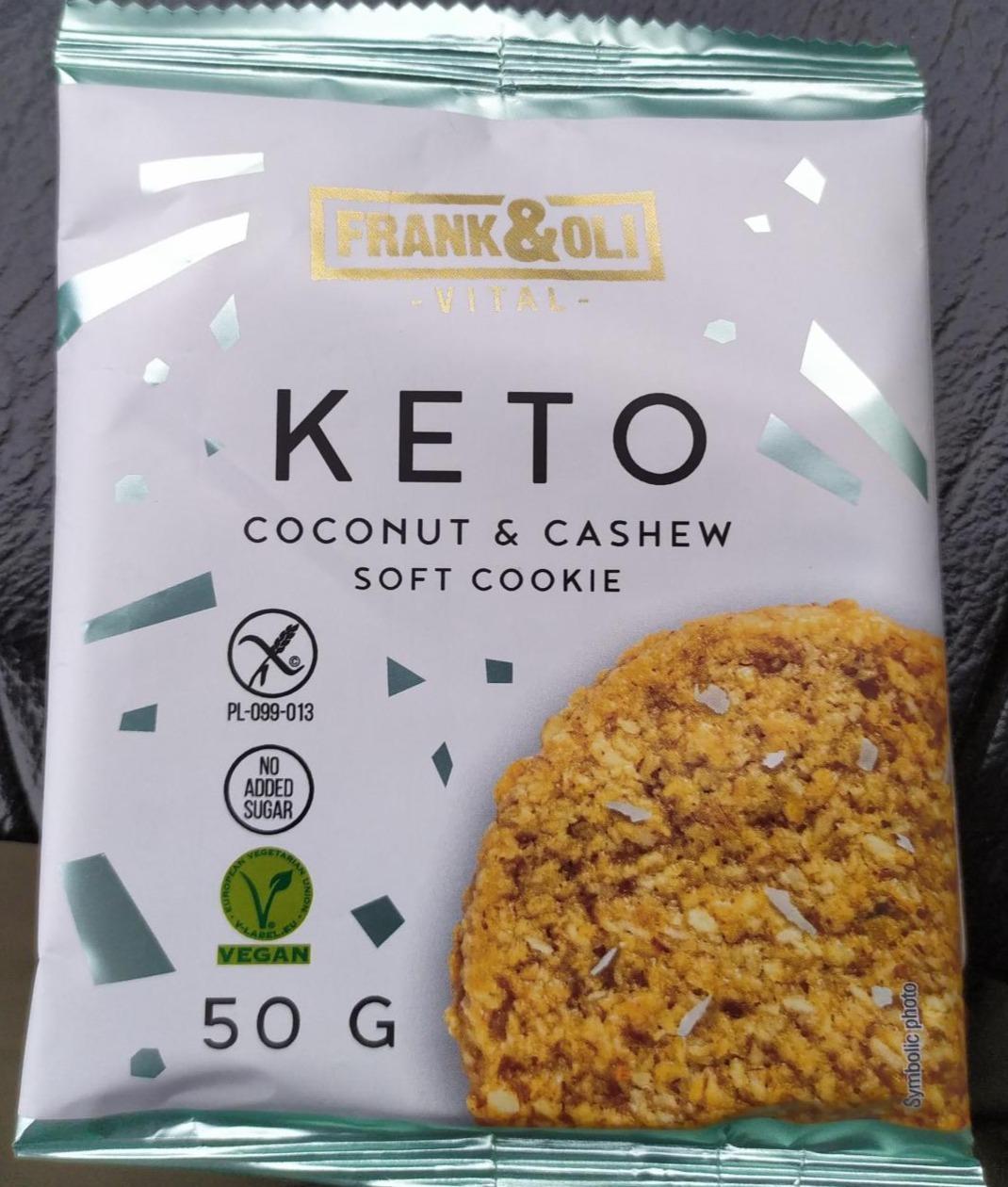 Fotografie - Vital KETO Coconut & Cashew soft cookie Frank&Oli