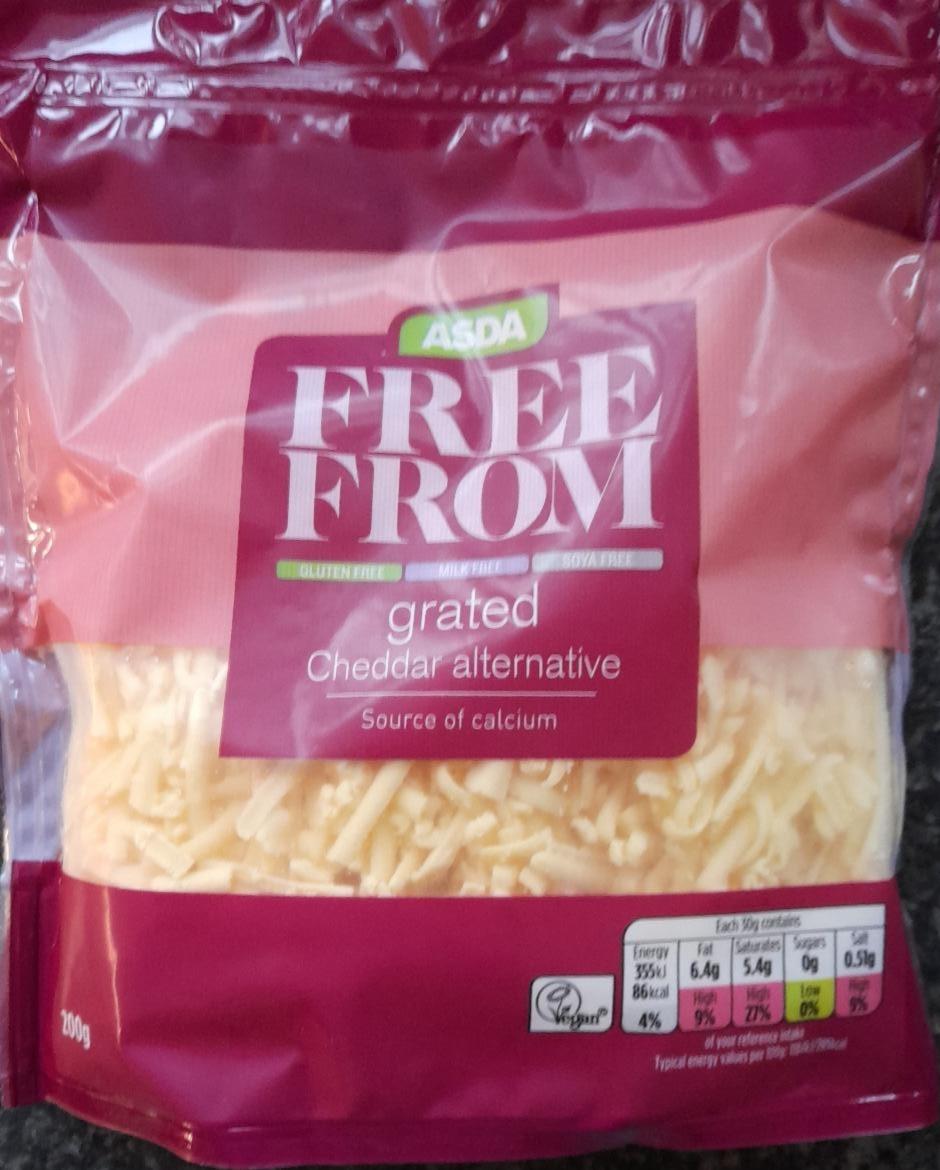 Fotografie - Grated Cheddar Alternative Asda free from