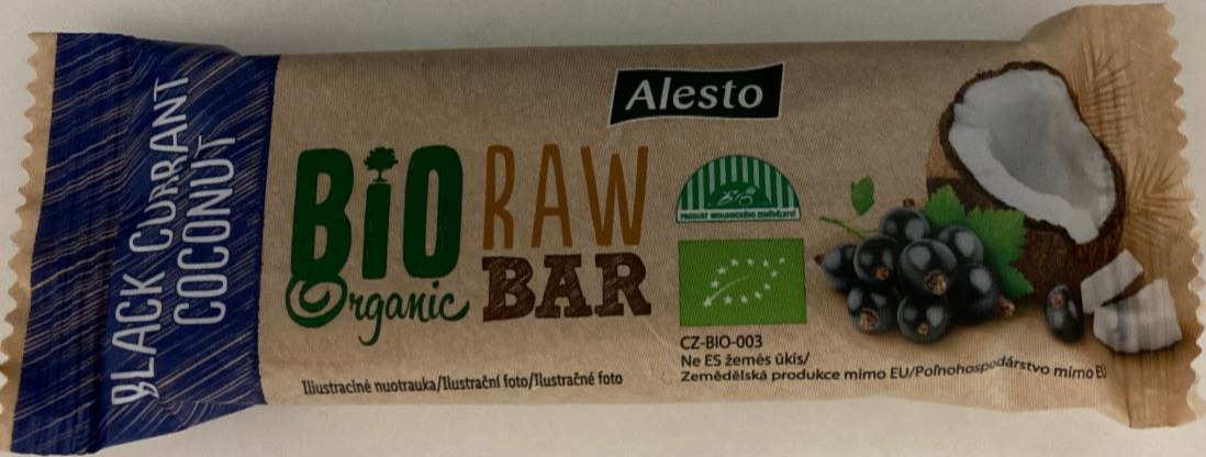 Fotografie - Bio Organic Raw Bar Black Currant & Coconut Alesto