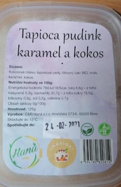 Fotografie - Tapioca pudink karamel a kokos C&R Haná