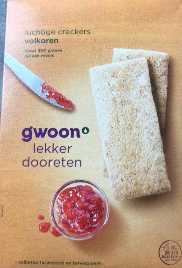 Fotografie - lekker dooreten luchtige crackers volkoren Gwoon