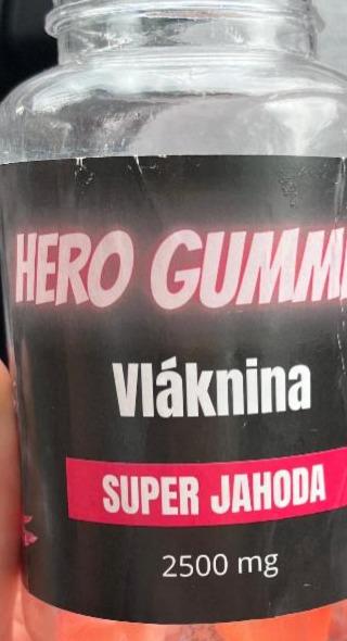 Fotografie - Hero gummies vláknina super jahoda