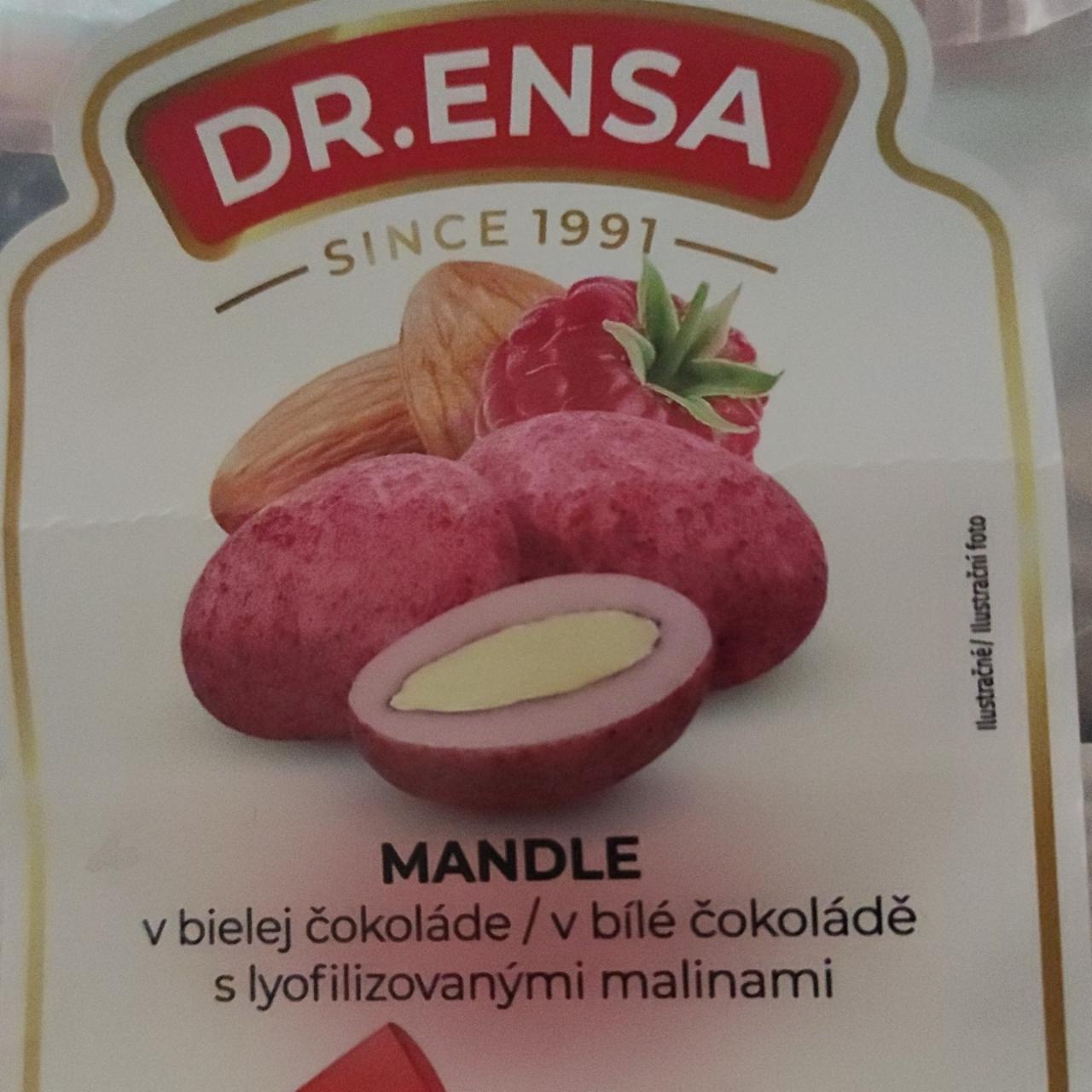 Fotografie - Mandle v bílé čokoládě s lyofilizovanými malinami Dr.Ensa