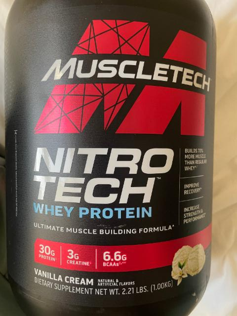 Fotografie - Nitrotech whey protein vanilla cream Muscletech