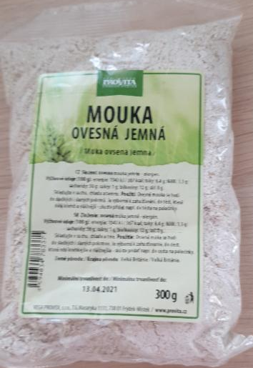 Fotografie - Mouka ovesná jemná PROVITA