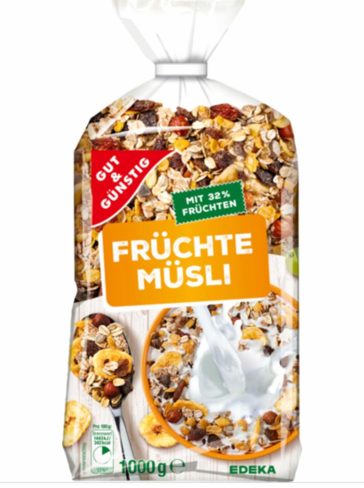 Fotografie - Früchte Müsli mit 32% Früchten Gut & Günstig